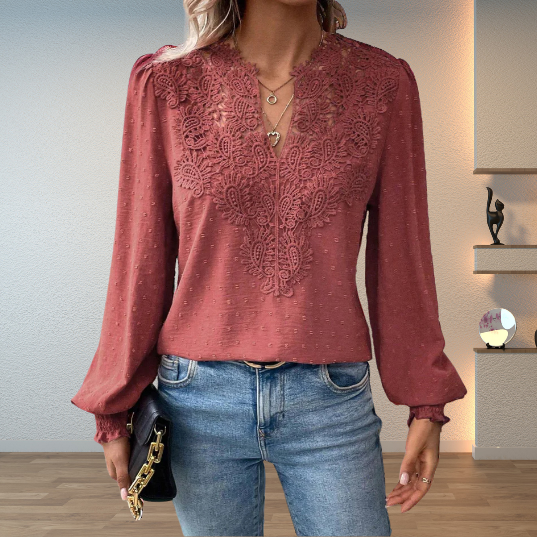 Colette | Women's Lace Long Sleeve Blouse