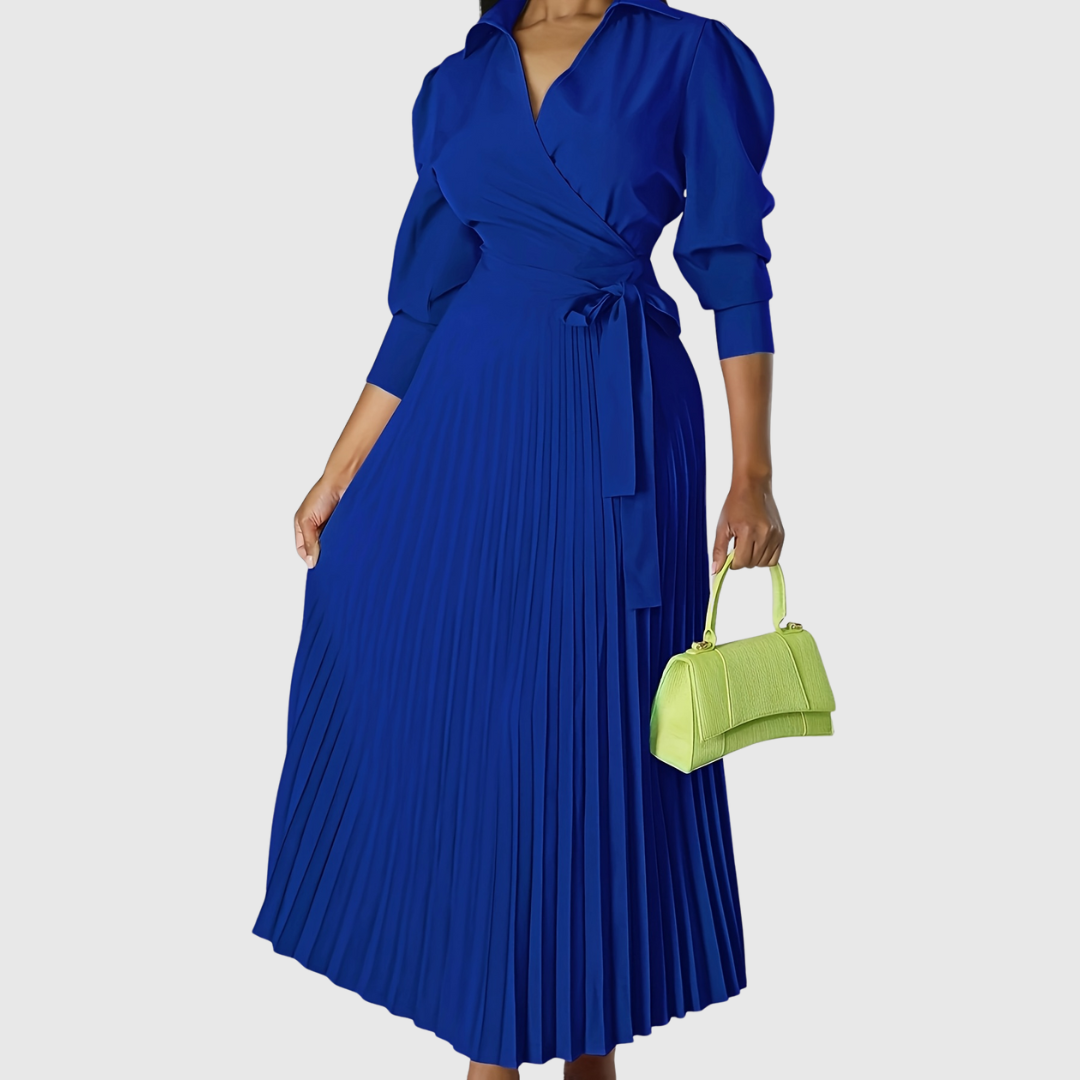 Evelina | Women’s Soft Pleated Midi Dress