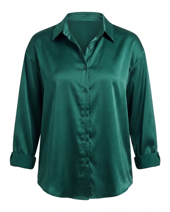 Thea | Women's Smooth Button-Up Shirt