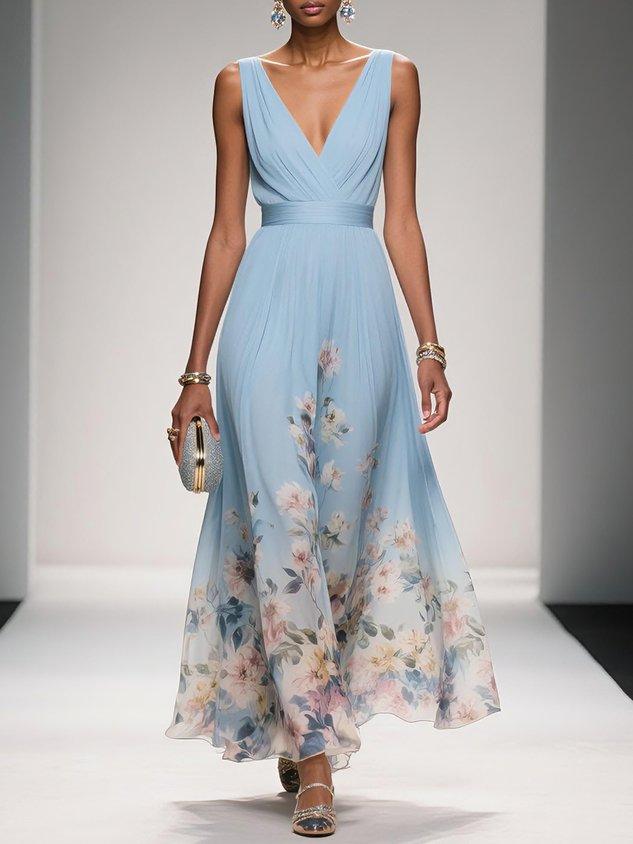 Elara | Women's Floral Print Wedding Guest Dress Elegant