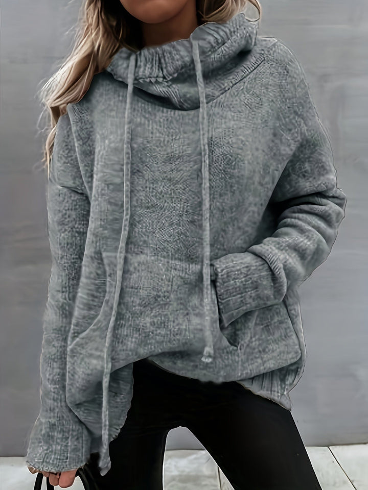 Zelina - Long Sleeve Sweater With Pocket