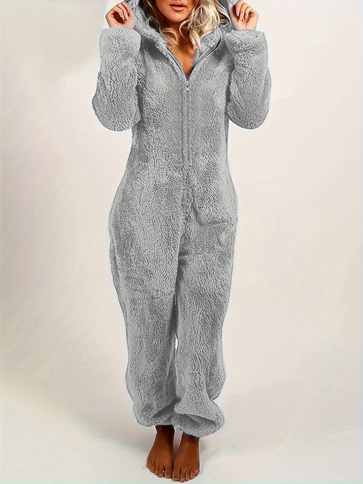 Kelsie-Plush Fleece Pyjama Jumpsuit -
