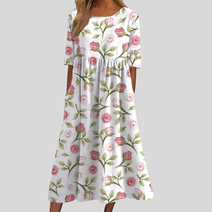Elara | Women's Floral Midi Dress Casual