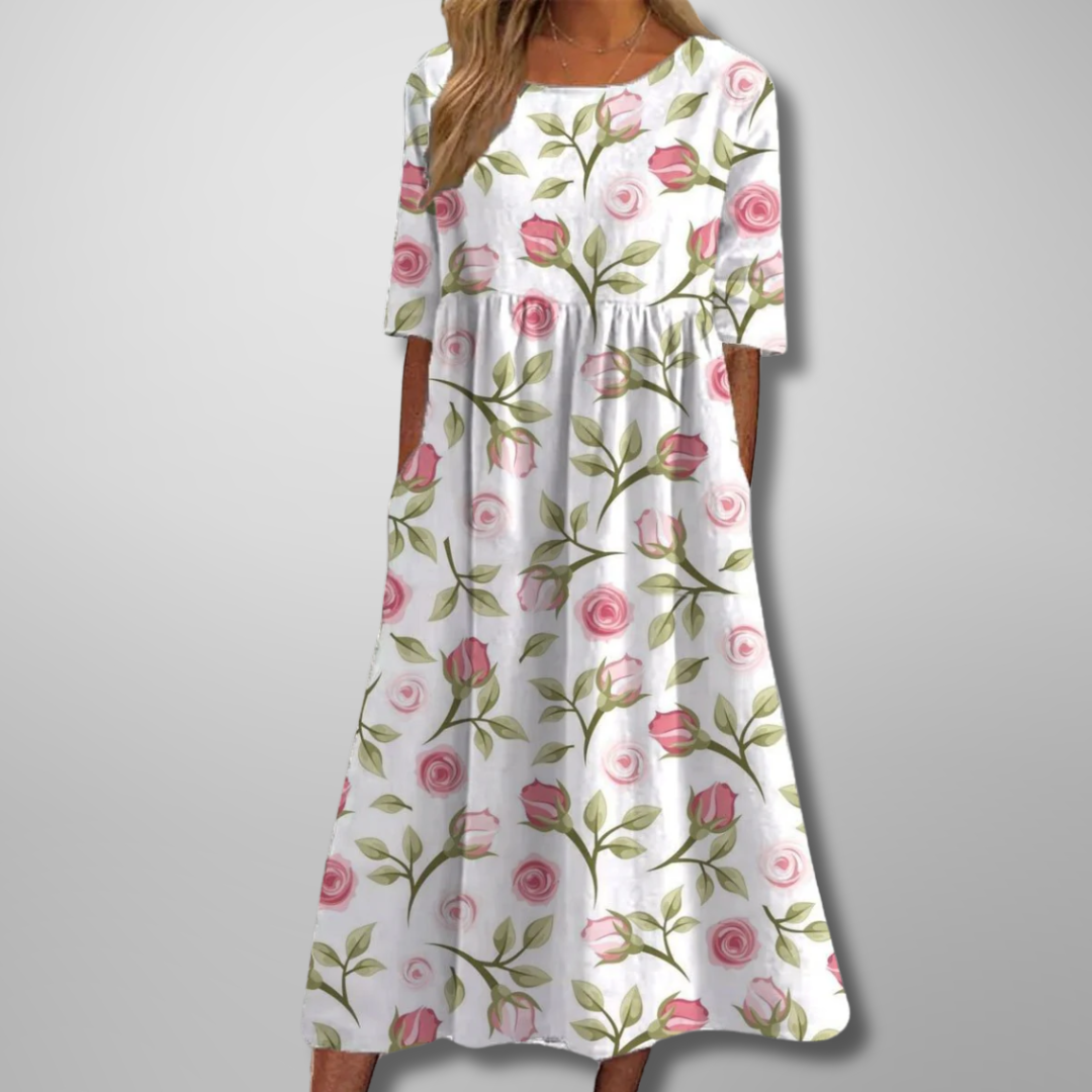 Gail | Women's Embroidered Midi Dress