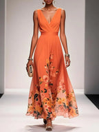 Elara | Women's Floral Print Wedding Guest Dress Elegant