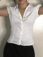 Priya | Women's Fitted Button-Up Blouse Chic