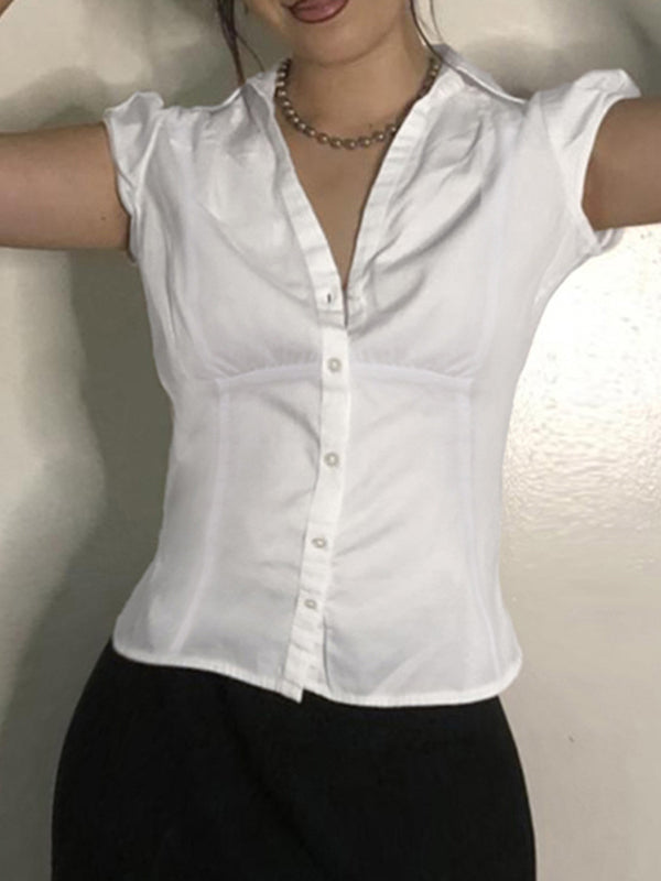 Priya | Women's Fitted Button-Up Blouse Chic