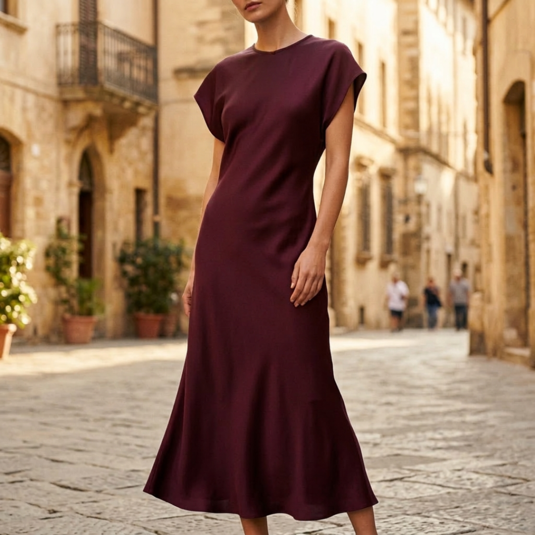 Elaris | Women’s Elegant Fitted Midi Evening Dress