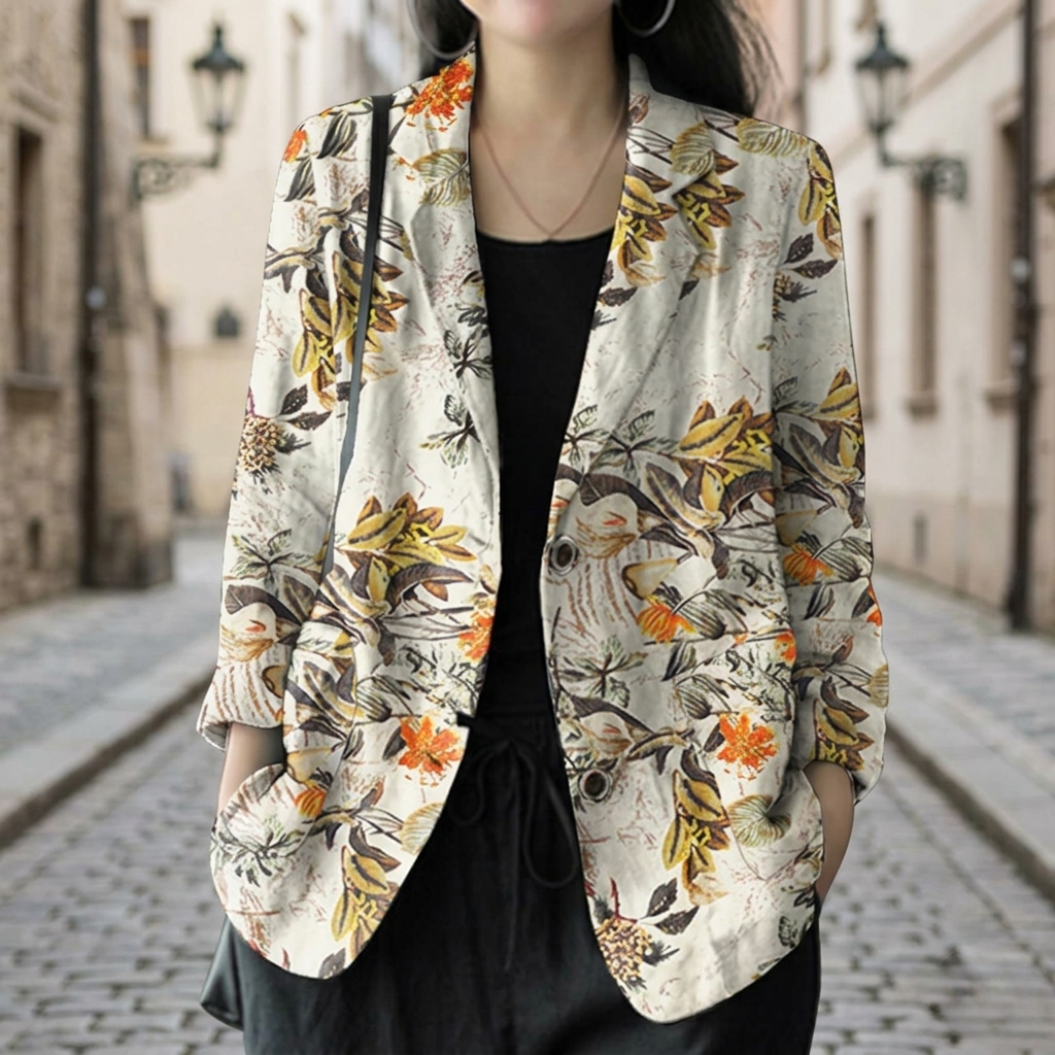 Ayla | Women’s Floral Print Casual Blazer Jacket