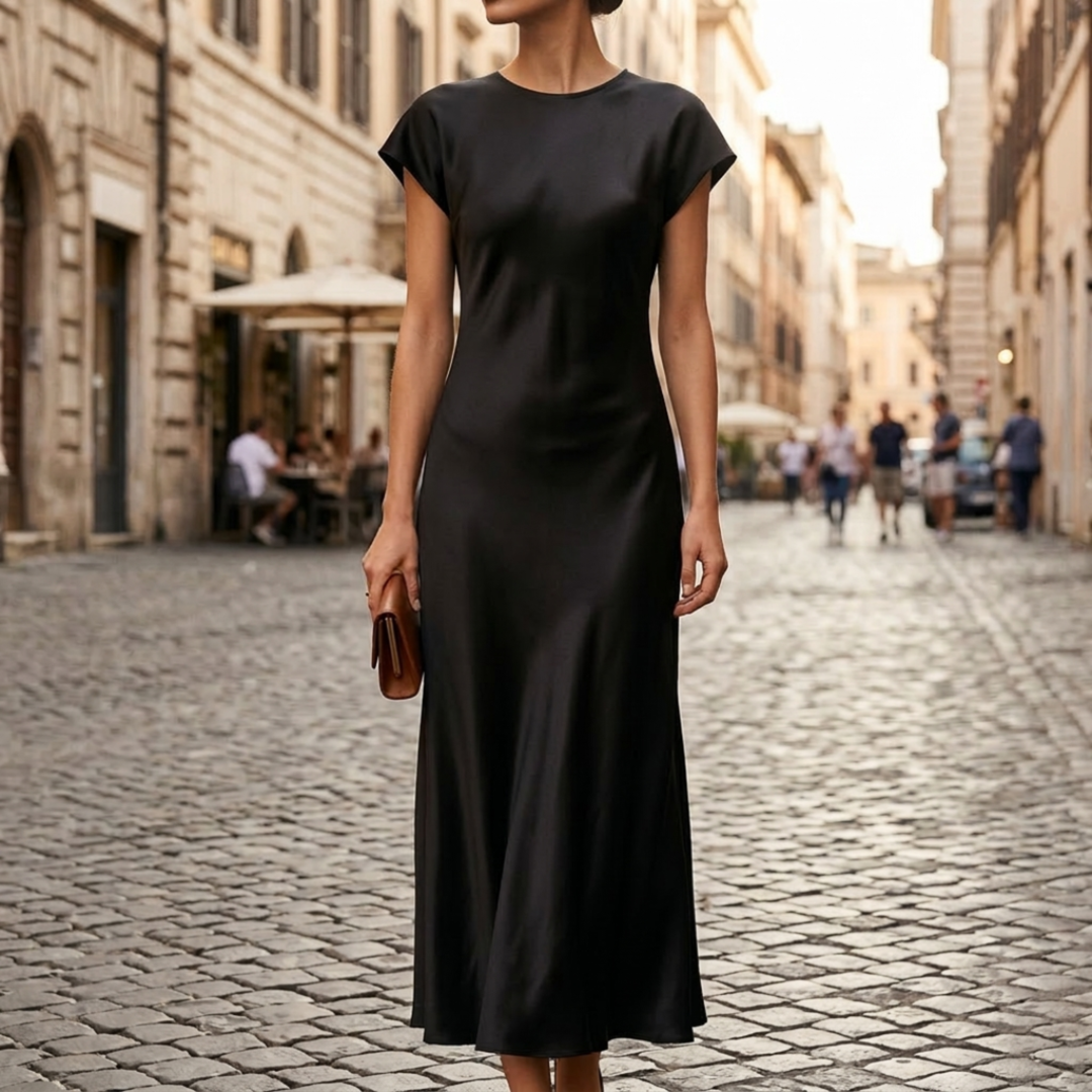 Elaris | Women’s Elegant Fitted Midi Evening Dress