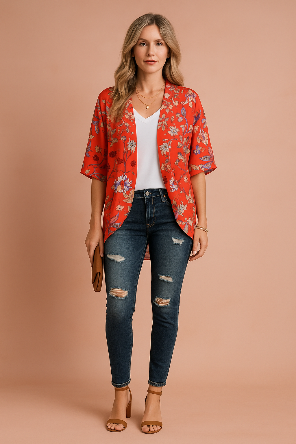 Sanne | Women’s Airy Printed Kimono Elegant Women’s