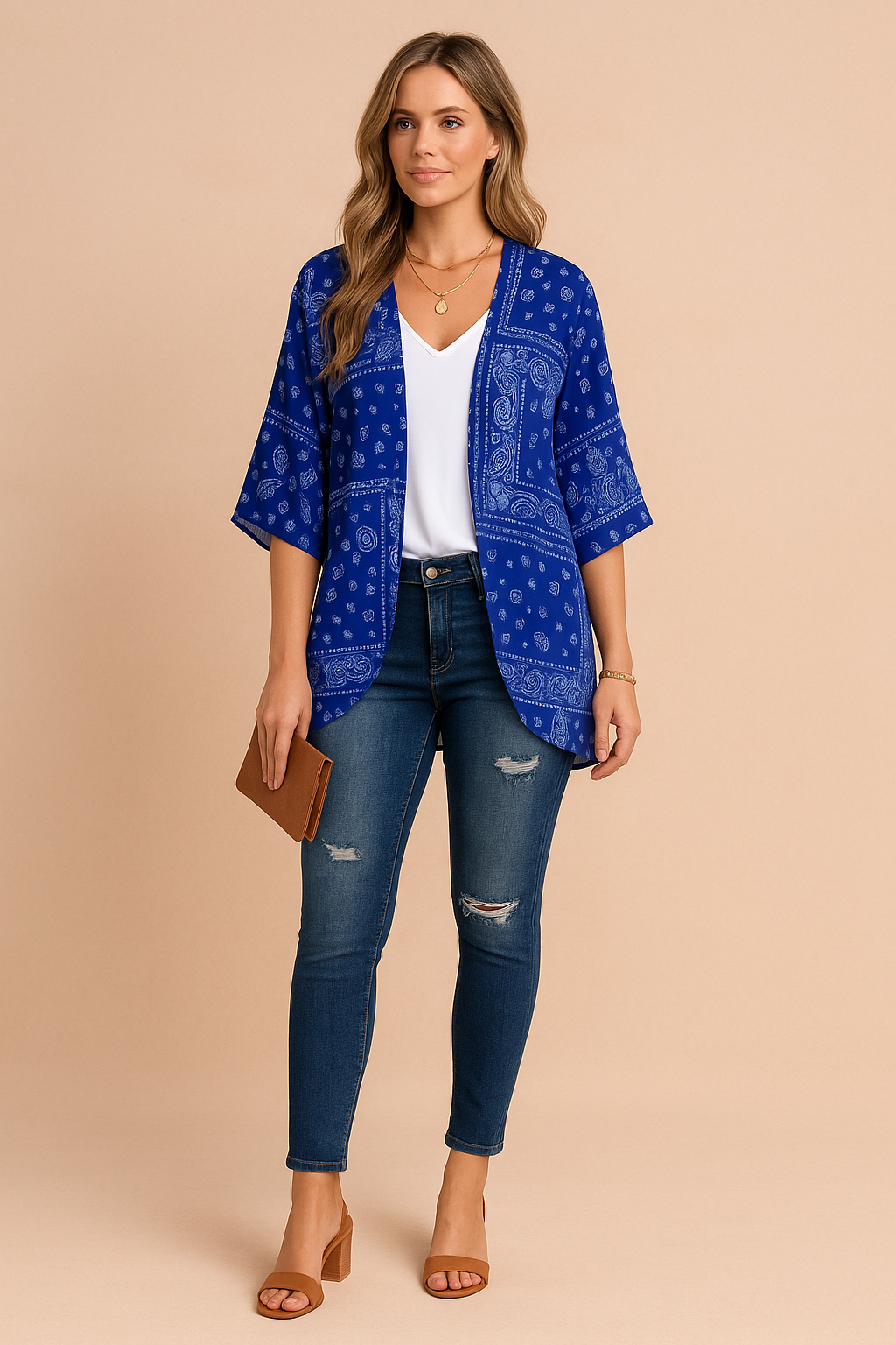 Sanne | Women’s Airy Printed Kimono Elegant Women’s