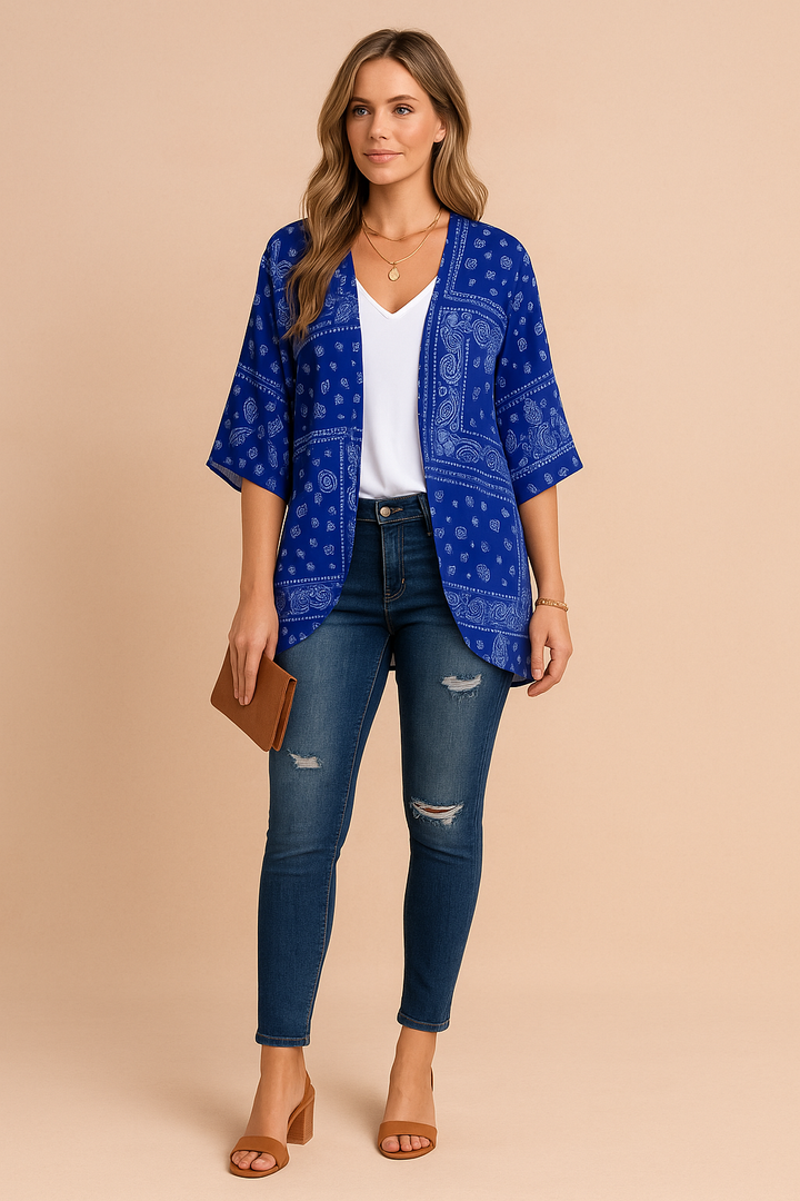 Sanne | Women’s Airy Printed Kimono Elegant Women’s