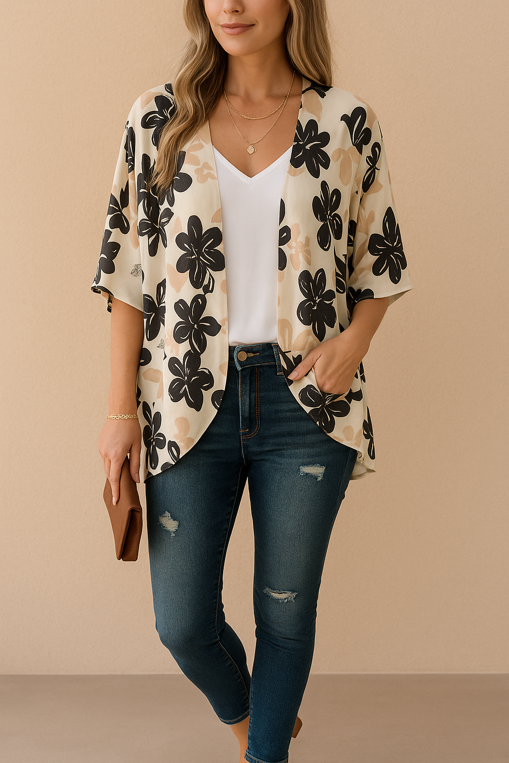 Sanne | Women’s Airy Printed Kimono Elegant Women’s