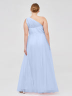 Thea | Women's One-Shoulder Tulle Maxi Dress
