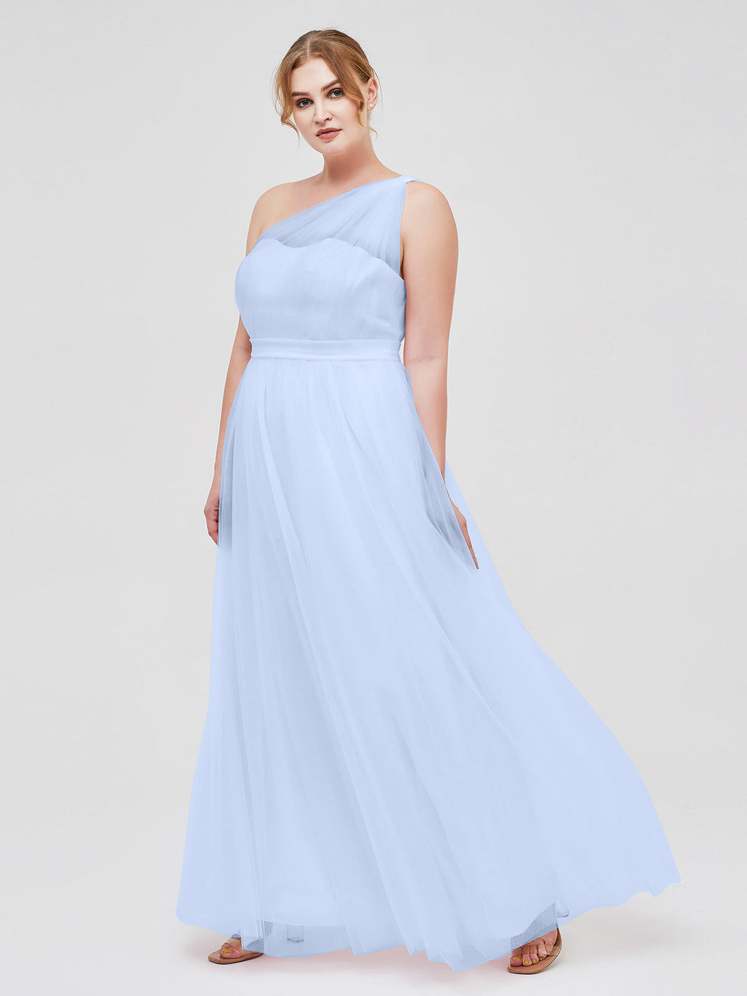 Thea | Women's One-Shoulder Tulle Maxi Dress