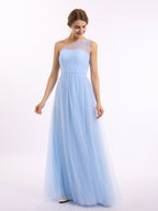 Thea | Women's One-Shoulder Tulle Maxi Dress