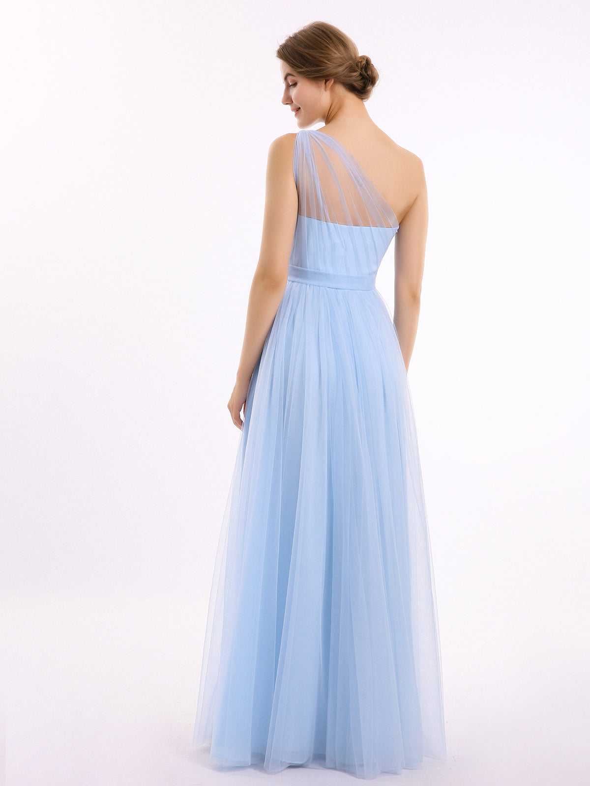 Thea | Women's One-Shoulder Tulle Maxi Dress