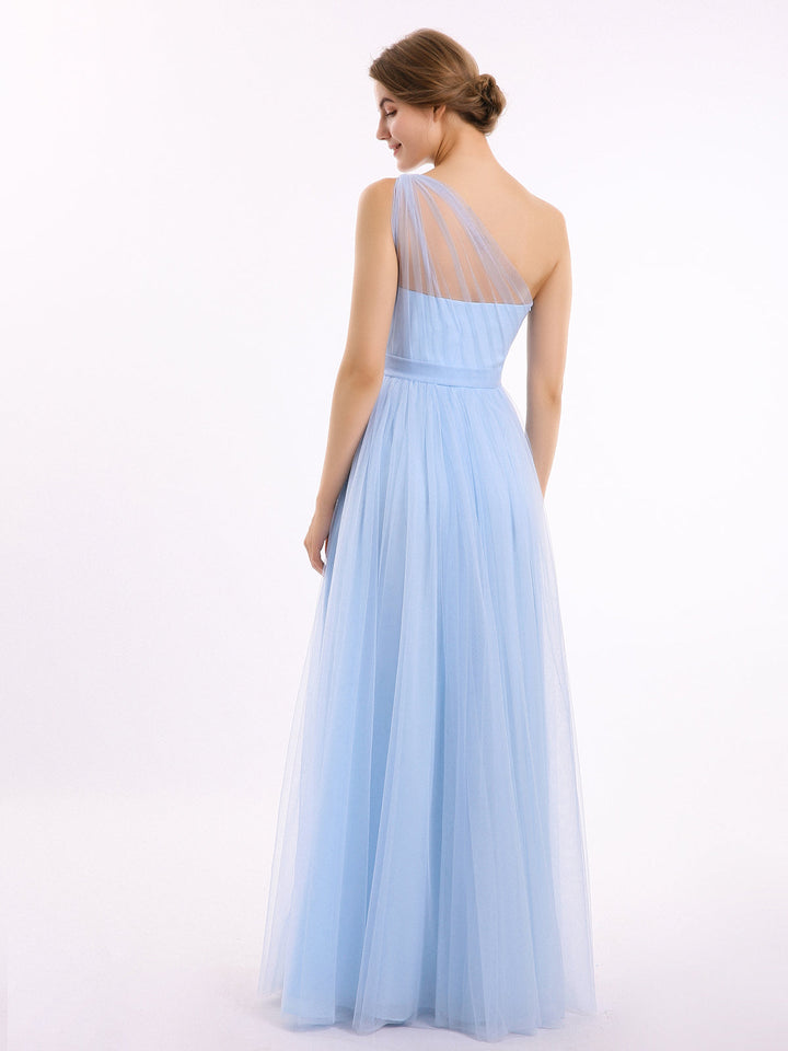 Thea | Women's One-Shoulder Tulle Maxi Dress