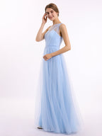 Thea | Women's One-Shoulder Tulle Maxi Dress