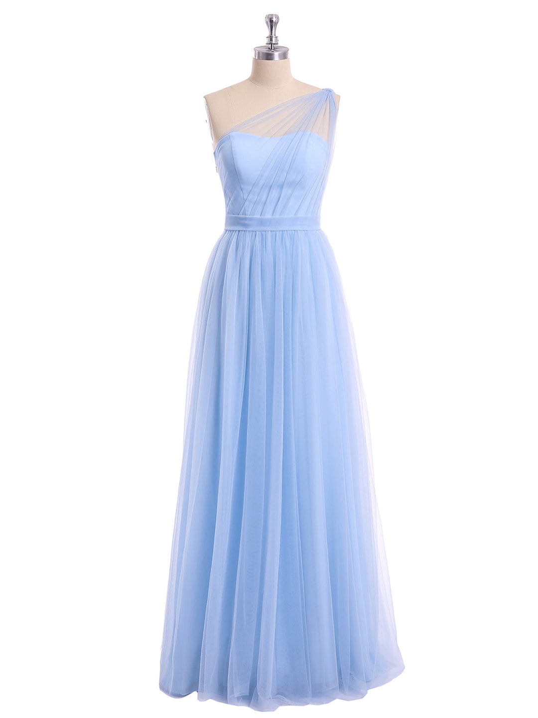 Thea | Women's One-Shoulder Tulle Maxi Dress