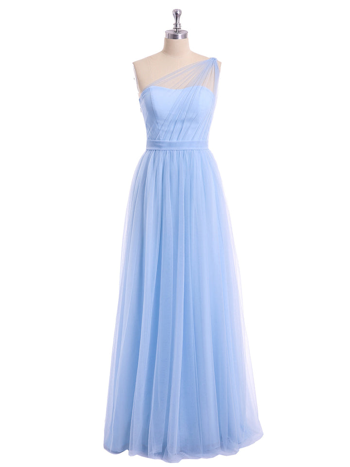 Thea | Women's One-Shoulder Tulle Maxi Dress