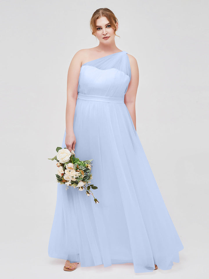 Thea | Women's One-Shoulder Tulle Maxi Dress
