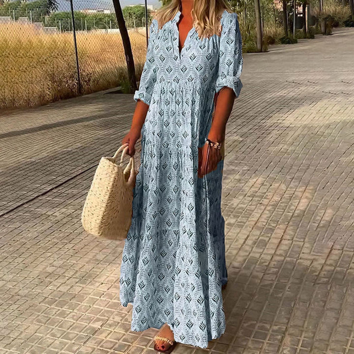 Sanne | Women's Elegant Boho Print Maxi Dress