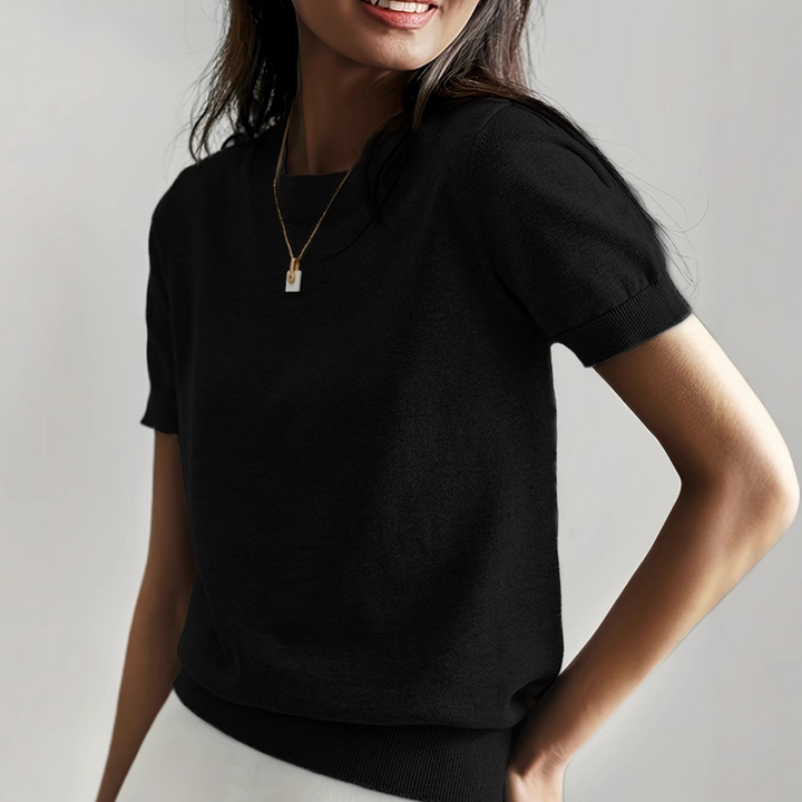 Zafrina | Women's Crew Neck Short Sleeve Top Casual