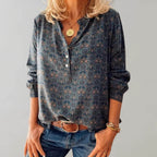 Isolde | Women’s Elegant Long Sleeve V-Neck Blouse