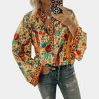 Aria | Women's Floral Long Sleeve Blouse Casual