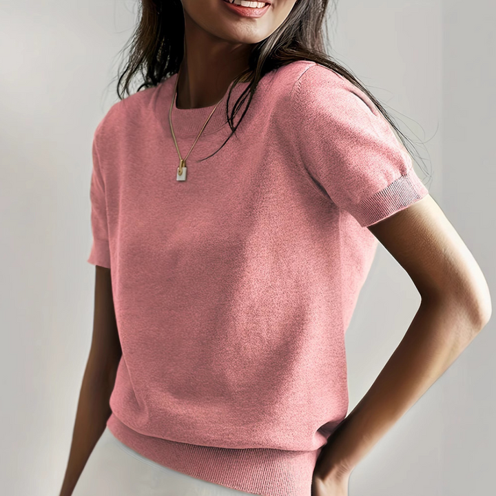Zafrina | Women's Crew Neck Short Sleeve Top Casual