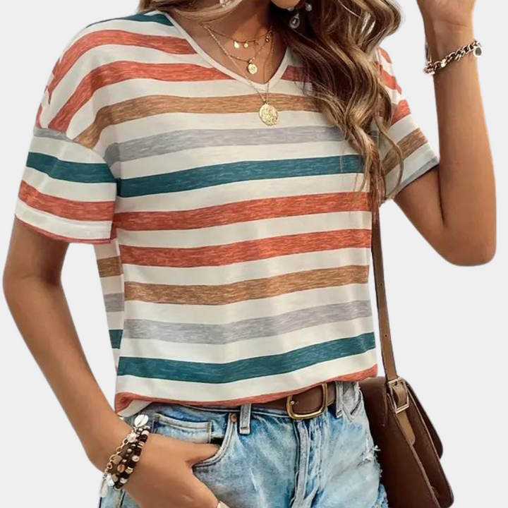 Liora | Women’s Casual Striped T-Shirt Top