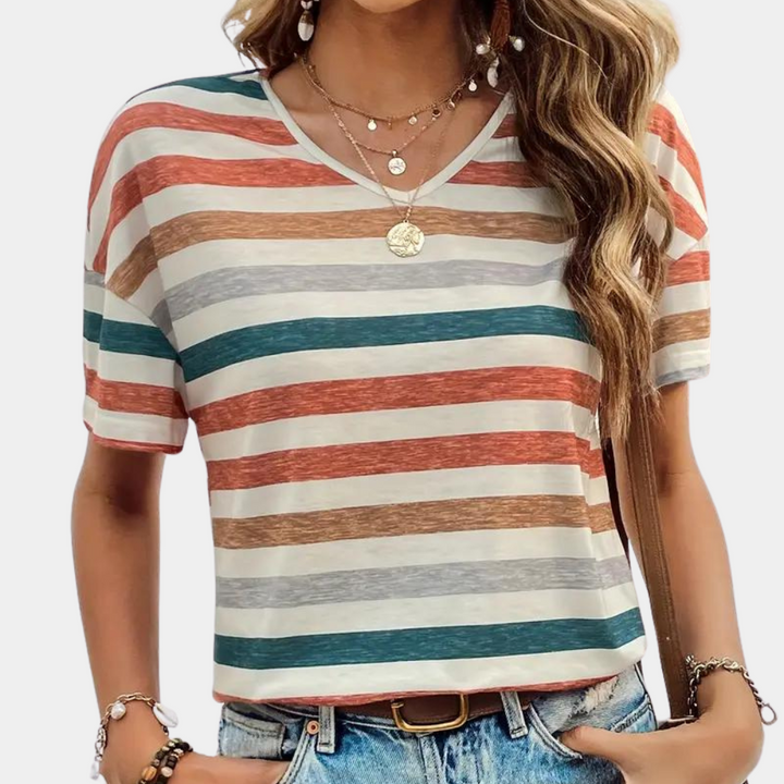 Liora | Women’s Casual Striped T-Shirt Top