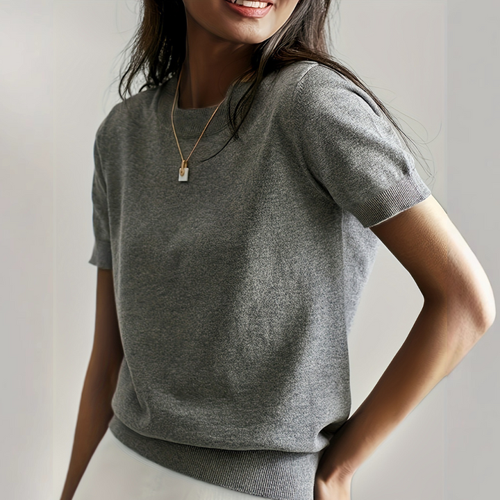 Zafrina | Women's Crew Neck Short Sleeve Top Casual