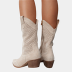 Wren | Women's Perforated Western Ankle Cowboy Boots