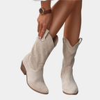 Wren | Women's Perforated Western Ankle Cowboy Boots