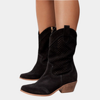 Wren | Women's Perforated Western Ankle Cowboy Boots