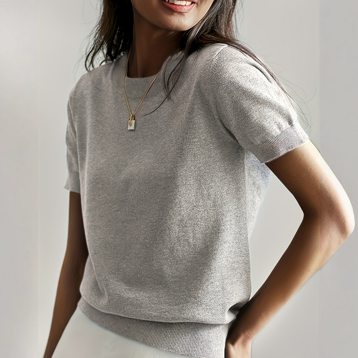 Zafrina | Women's Crew Neck Short Sleeve Top Casual