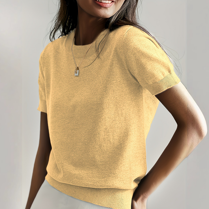 Zafrina | Women's Crew Neck Short Sleeve Top Casual