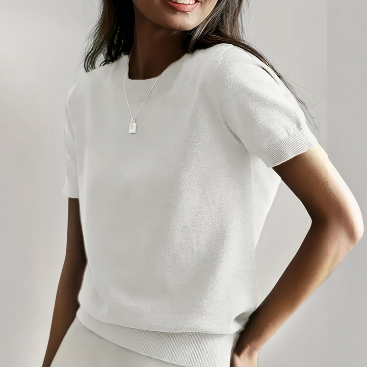 Zafrina | Women's Crew Neck Short Sleeve Top Casual