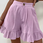 Zerina | Women's Ruffle Hem Shorts Casual