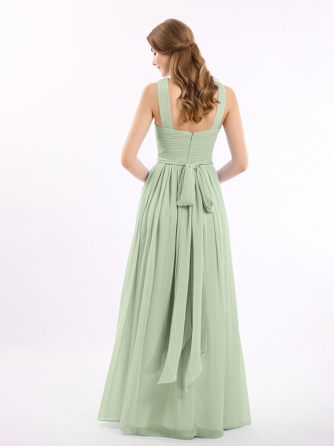 Wren | Women's Criss-Cross Pleated Maxi Dress