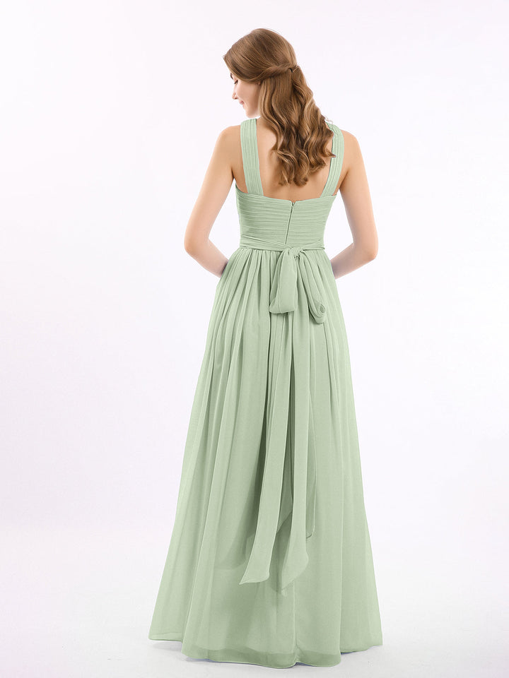 Wren | Women's Criss-Cross Pleated Maxi Dress