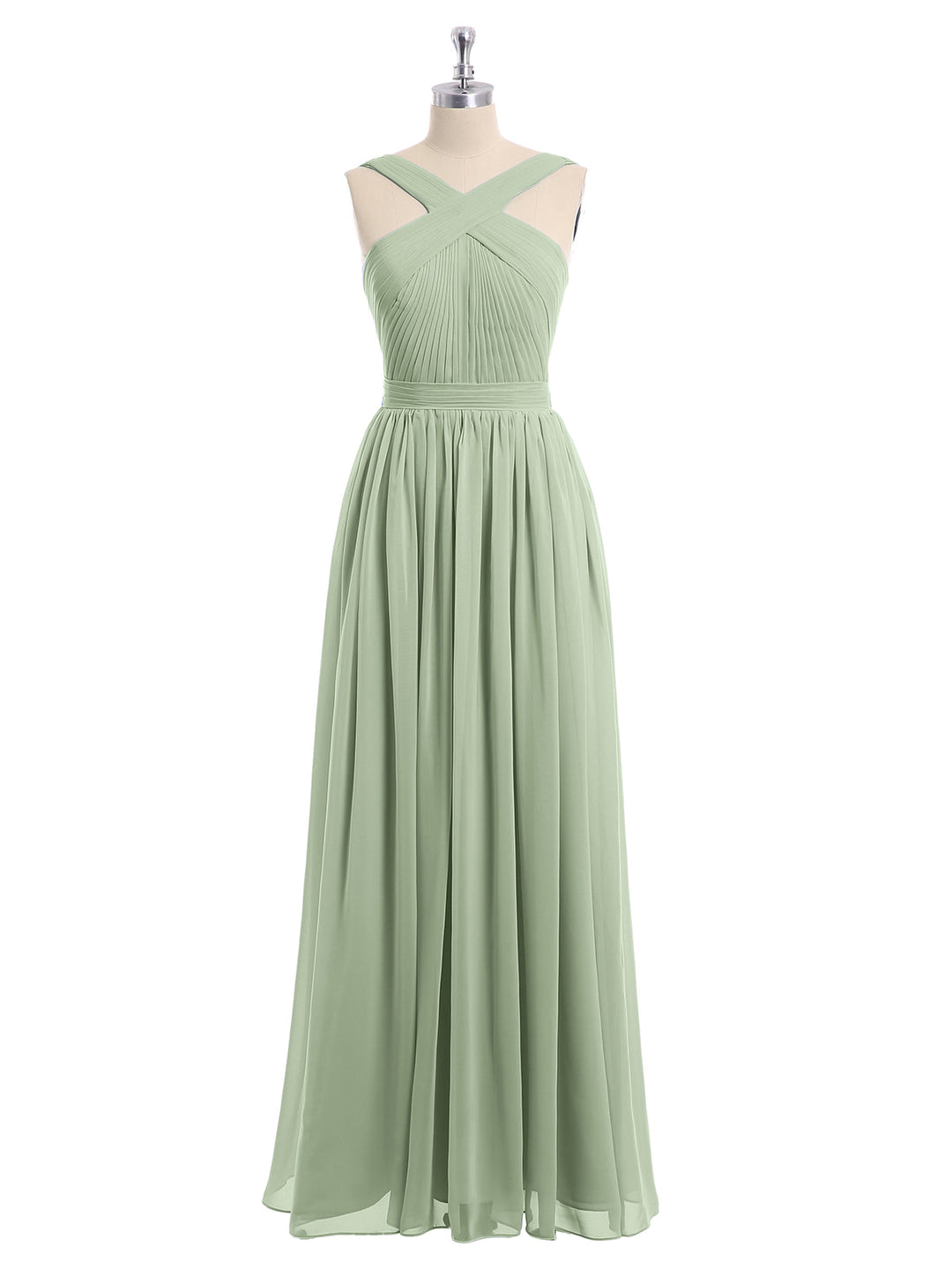 Wren | Women's Criss-Cross Pleated Maxi Dress