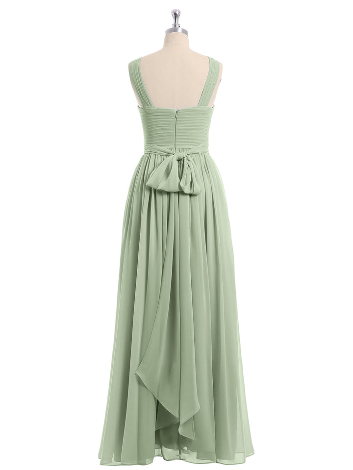 Wren | Women's Criss-Cross Pleated Maxi Dress