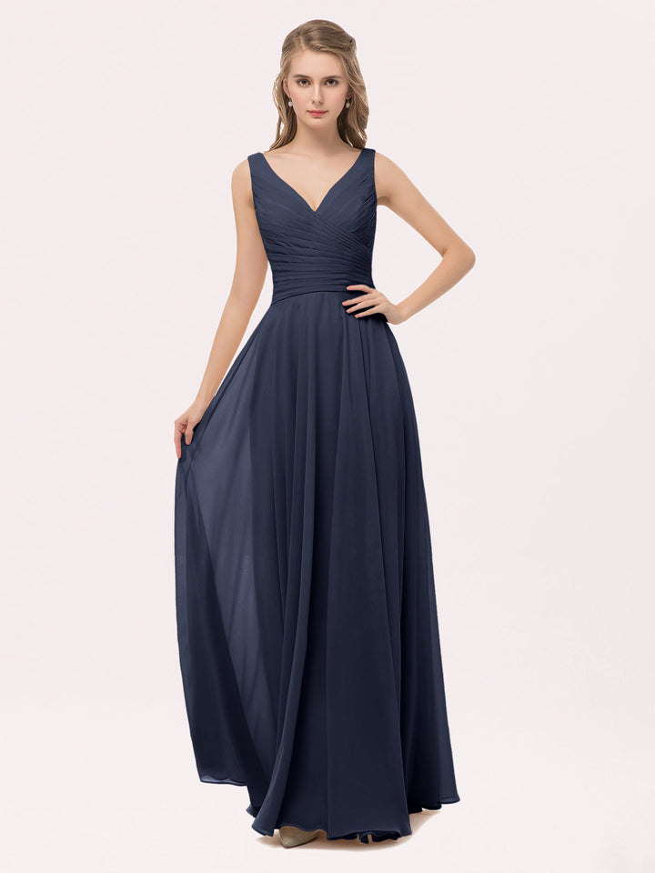 Sienna | Women's V-Neck Chiffon Maxi Dress