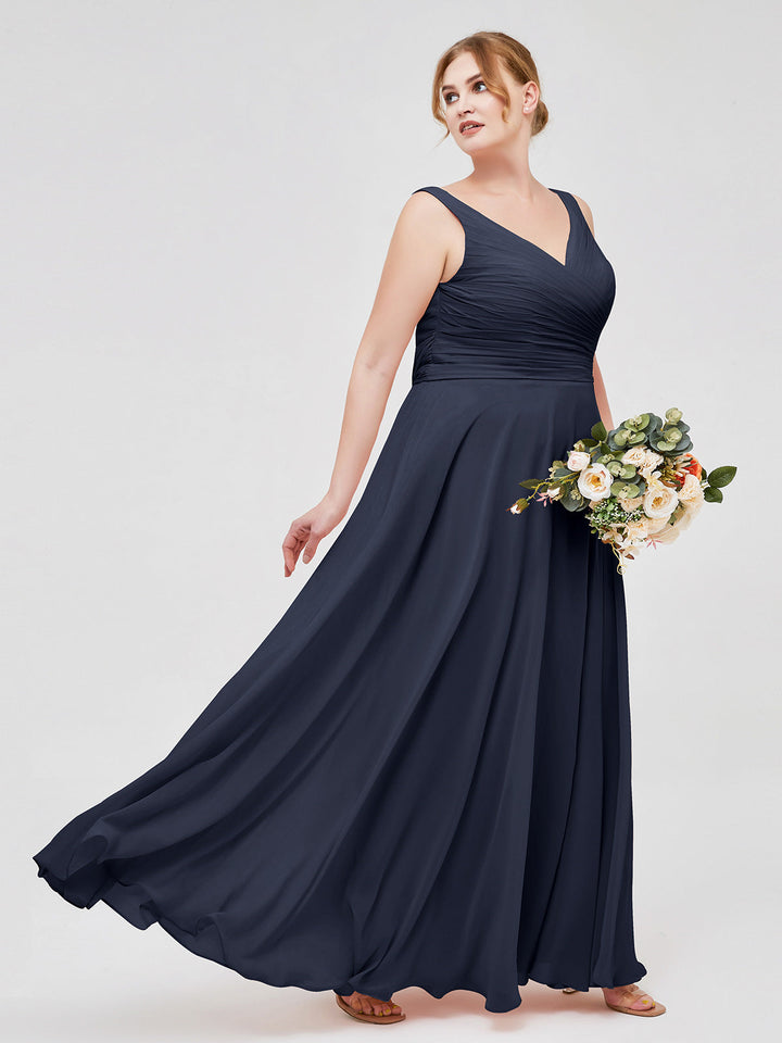 Sienna | Women's V-Neck Chiffon Maxi Dress