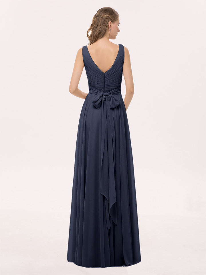 Sienna | Women's V-Neck Chiffon Maxi Dress