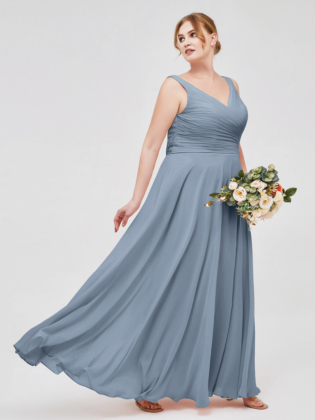 Sienna | Women's V-Neck Chiffon Maxi Dress